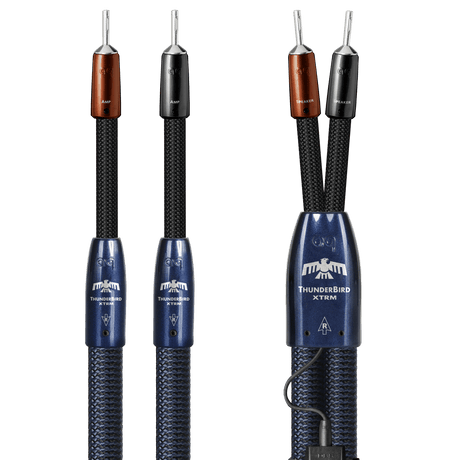 AudioQuest ThunderBird XTRM Full-Range - TBIRDXTRM10BS 10 ft = 35 m Pair 2 x Male Banana > 2 x Male Banana - Silver