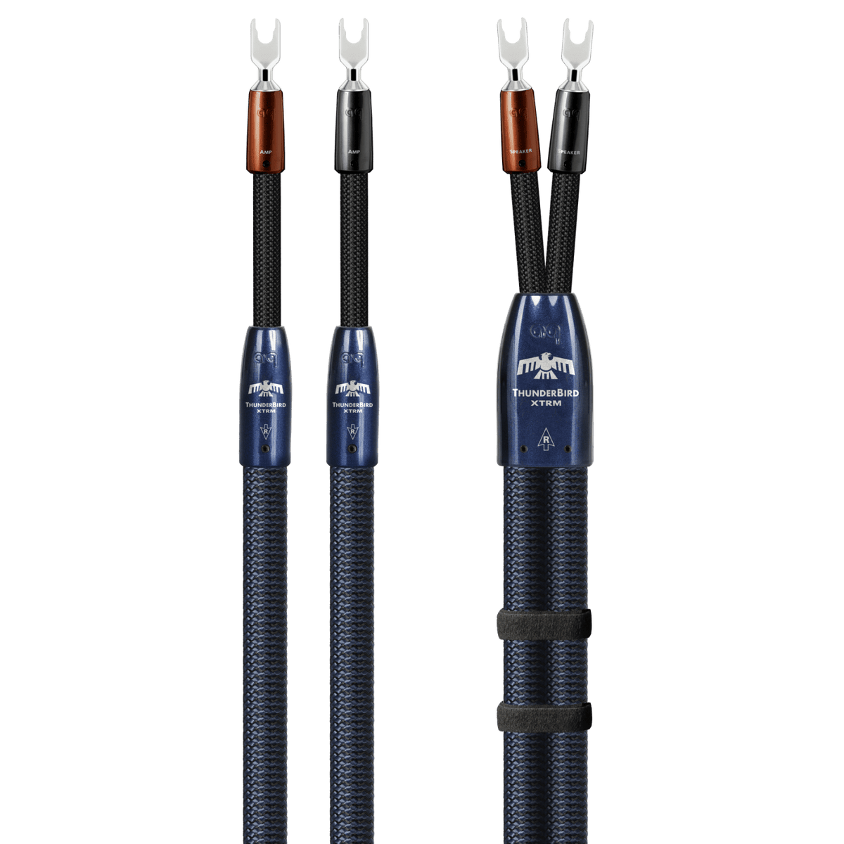 AudioQuest ThunderBird XTRM Full-Range - TBIRDXTRM10BS 10 ft = 35 m Pair 2 x Male Banana > 2 x Male Banana - Silver