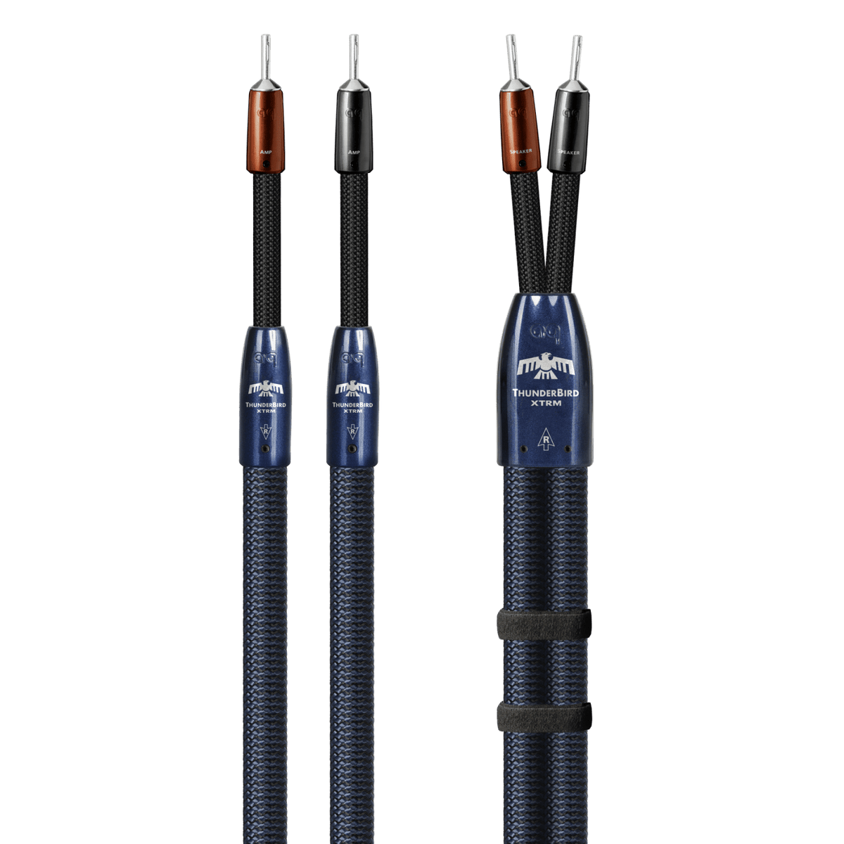 AudioQuest ThunderBird XTRM Full-Range - TBIRDXTRM10BS 10 ft = 35 m Pair 2 x Male Banana > 2 x Male Banana - Silver