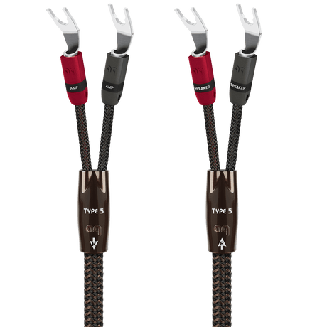 AudioQuest Type 5 Full-Range - TYPE502PR-FR-BG 2 m = 6 ft 6 in Pair 2 x Bananas > 2 x Bananas - Gold