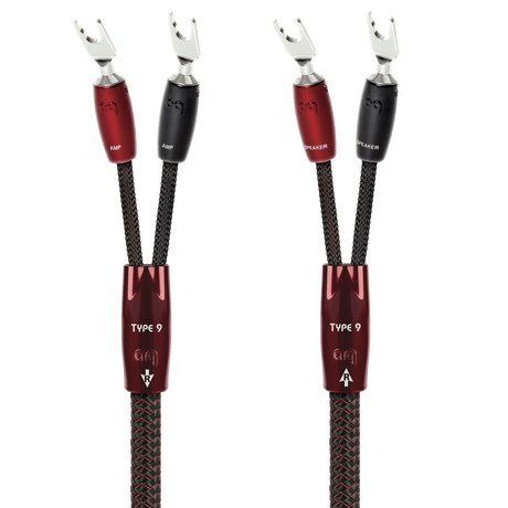 AudioQuest Type 9 Full-Range - TYPE902PR-FR-BG 2 m = 6 ft 6 in Pair 2 x Bananas > 2 x Bananas - Gold