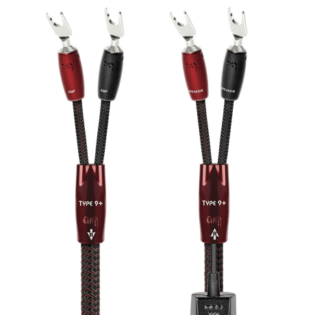 AudioQuest Type 9+DBS Full - Range - TYPE9+02PR - FR - BG 2 m = 6 ft 6 in Pair 2 x Bananas > 2 x Bananas - Gold