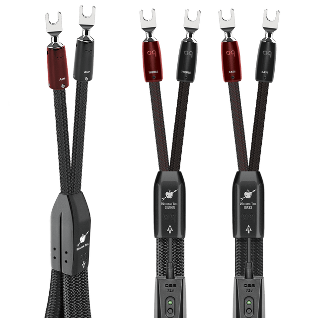 AudioQuest William Tell SILVER BiWire COMBO - WTELLSILBW8SU 8 ft = 2.4 m Pair 2 x U - Spades > 4 x U - Spades