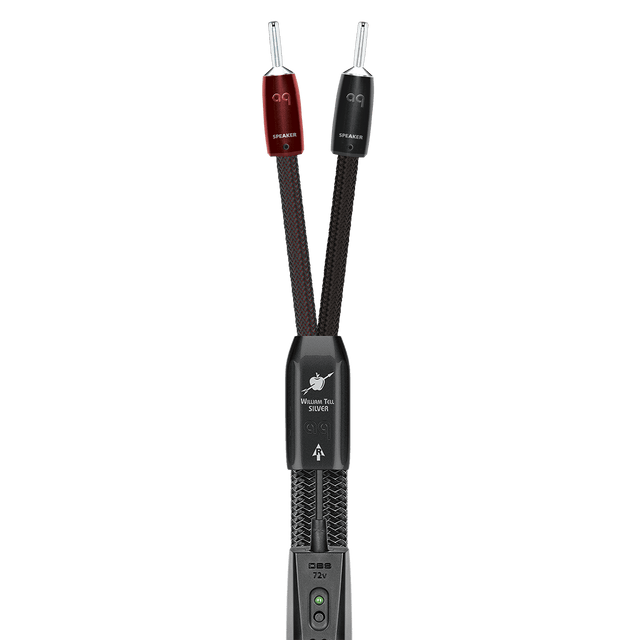 AudioQuest William Tell SILVER - WTELLSIVER8SU 8 ft = 2.4 m Pair 2 x U - Spades > 2 x U - Spades
