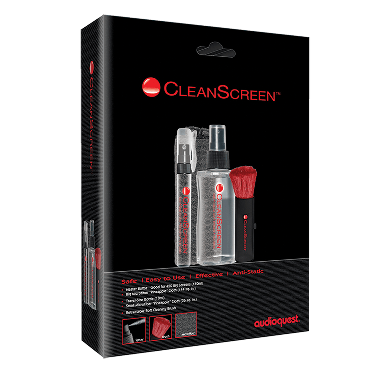 AudioQuest CleanScreen Kit with 5 oz. Bottle + 0.3 oz. Spray ...
