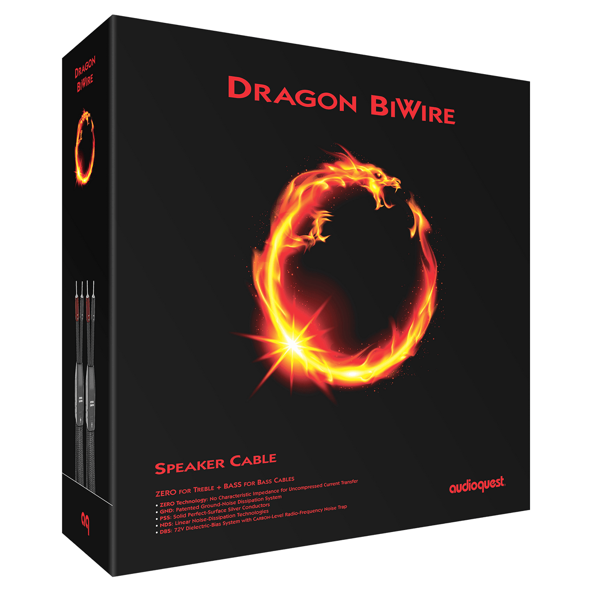 AudioQuest Dragon BiWire COMBO - DRAGONBW8PR-USUS 8 ft = 2.4 m Pair 2 x U-Spades > 4 x U-Spades